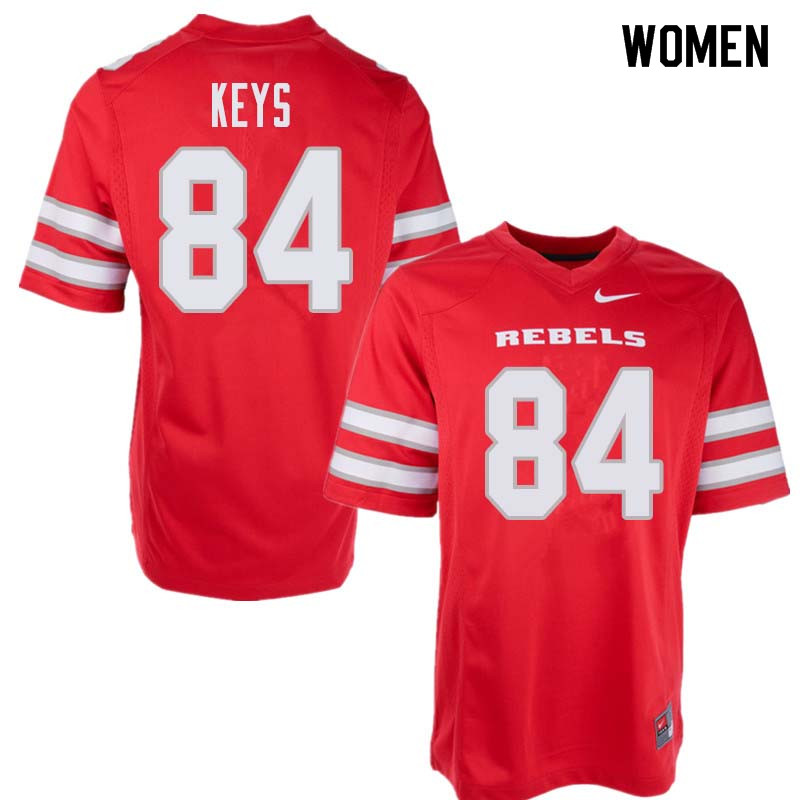 Women's UNLV Rebels #84 Kendal Keys College Football Jerseys Sale-Red - Click Image to Close